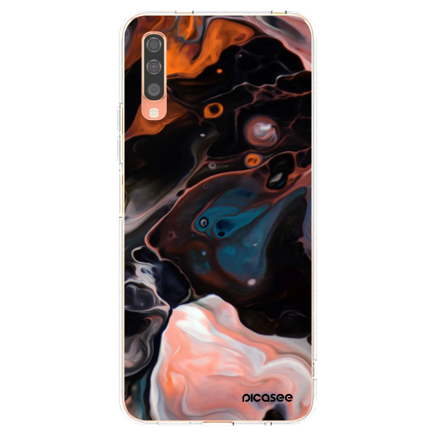 Picasee husă transparentă din silicon pentru Samsung Galaxy A70 A705F - Cream