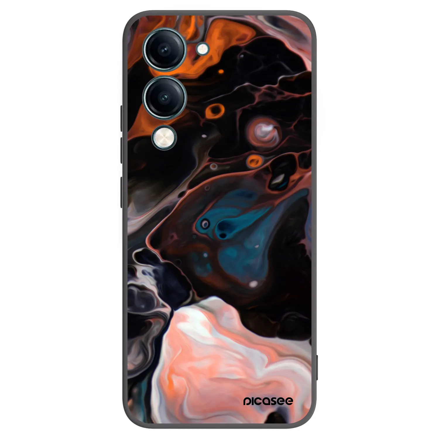 Picasee husă neagră din silicon pentru Vivo Y29s 5G - Cream
