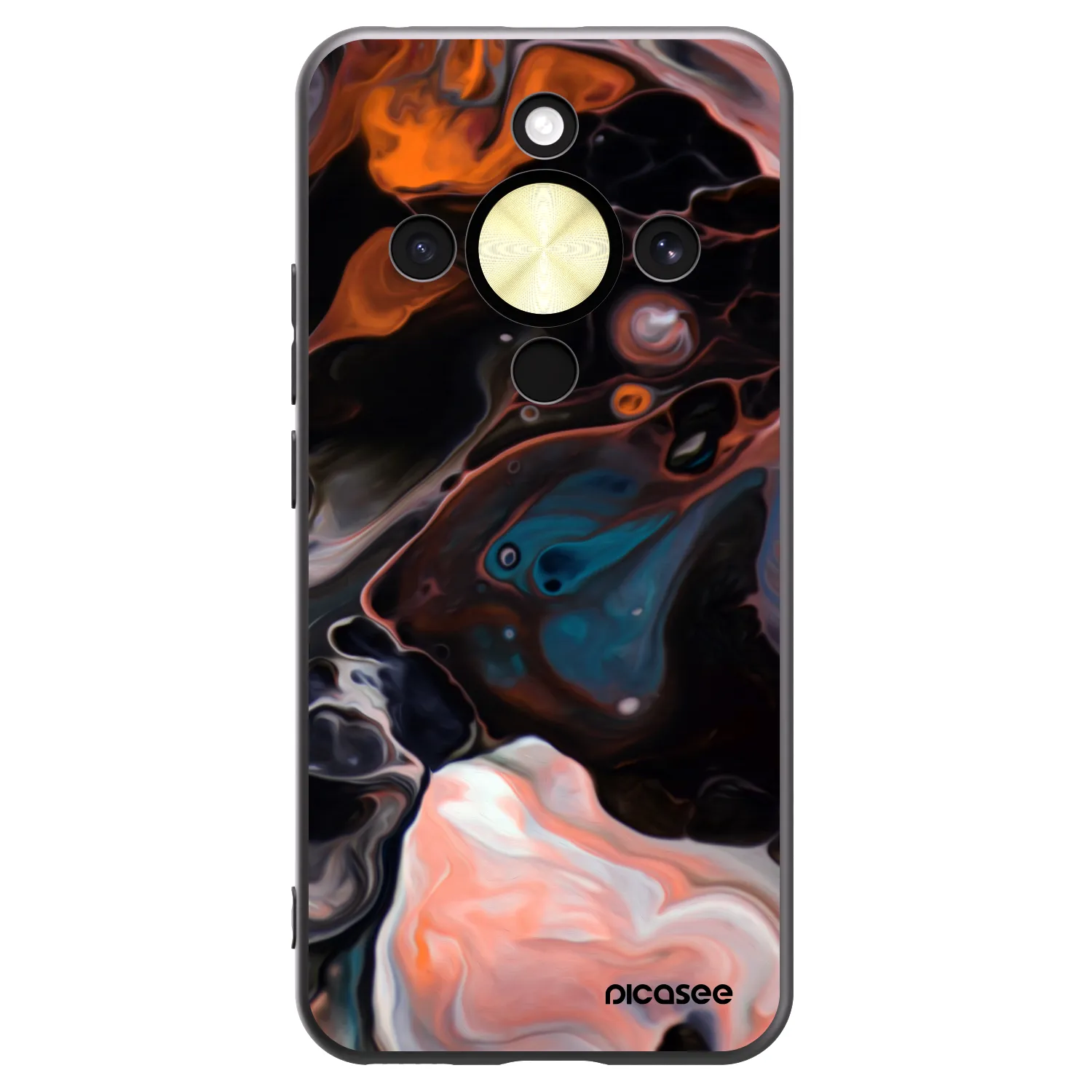 Picasee husă neagră din silicon pentru Honor Magic8 Lite 5G - Cream