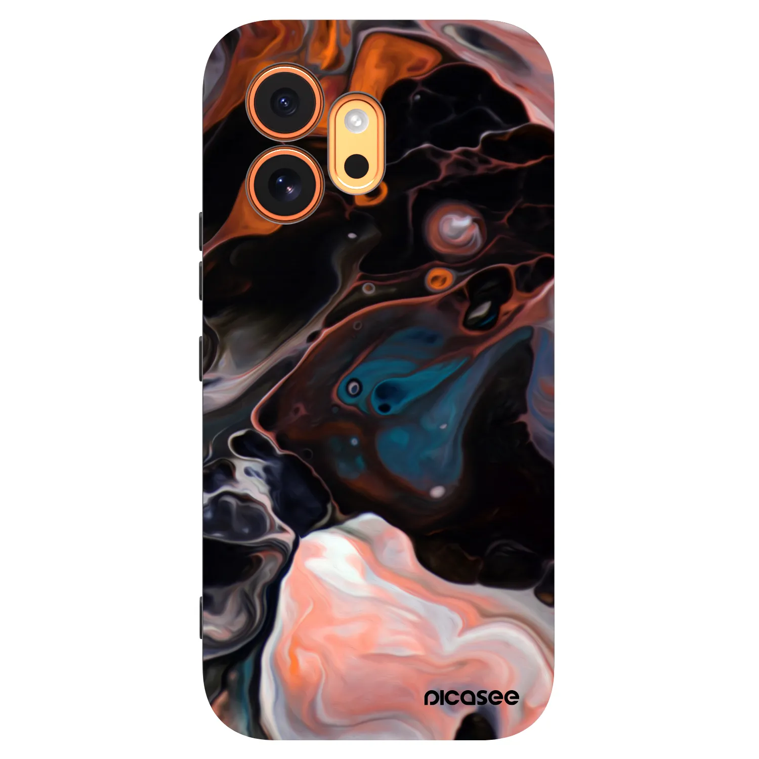Picasee husă neagră din silicon pentru Honor 600 - Cream