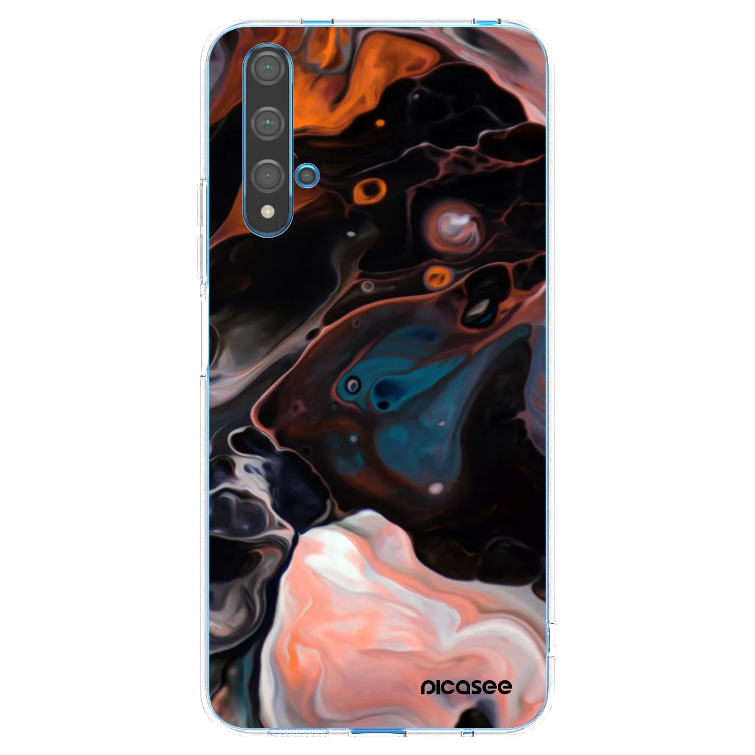 Picasee husă transparentă din silicon pentru Huawei Nova 5T - Cream