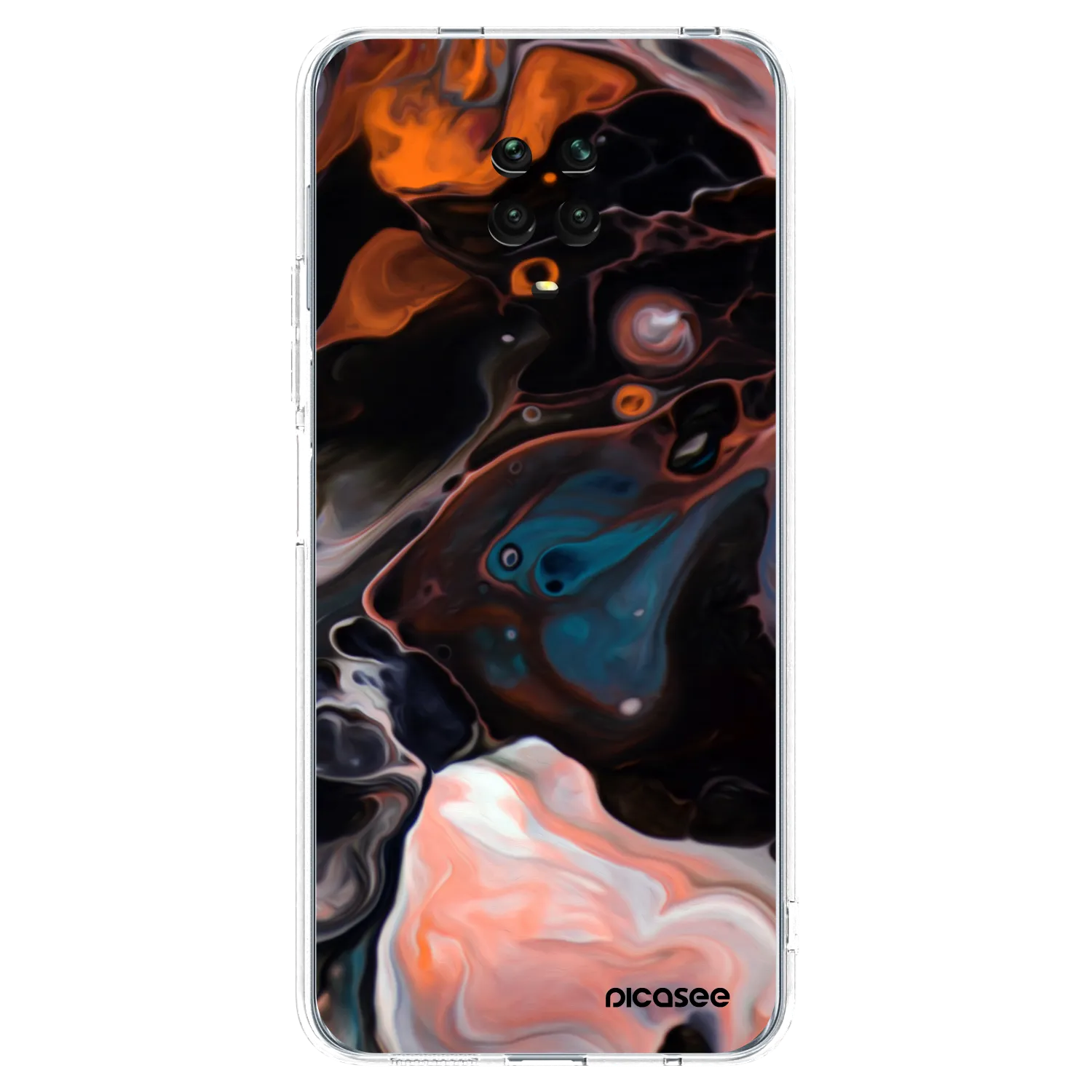 Picasee husă transparentă din silicon pentru Xiaomi Redmi Note 9 Pro - Cream