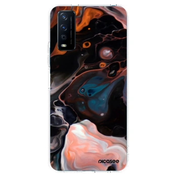 Picasee husă transparentă din silicon pentru Vivo Y11s - Cream