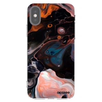 Picasee husă transparentă din silicon pentru Apple iPhone X/XS - Cream