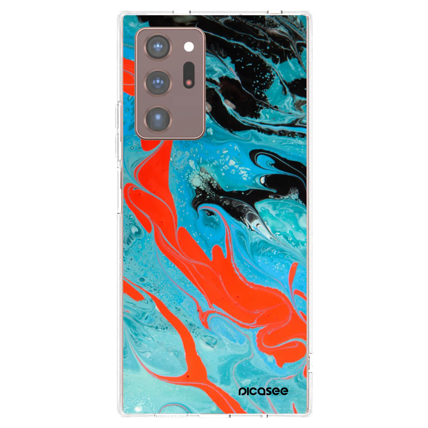 Picasee husă transparentă din silicon pentru Samsung Galaxy Note 20 Ultra - Blue Magma