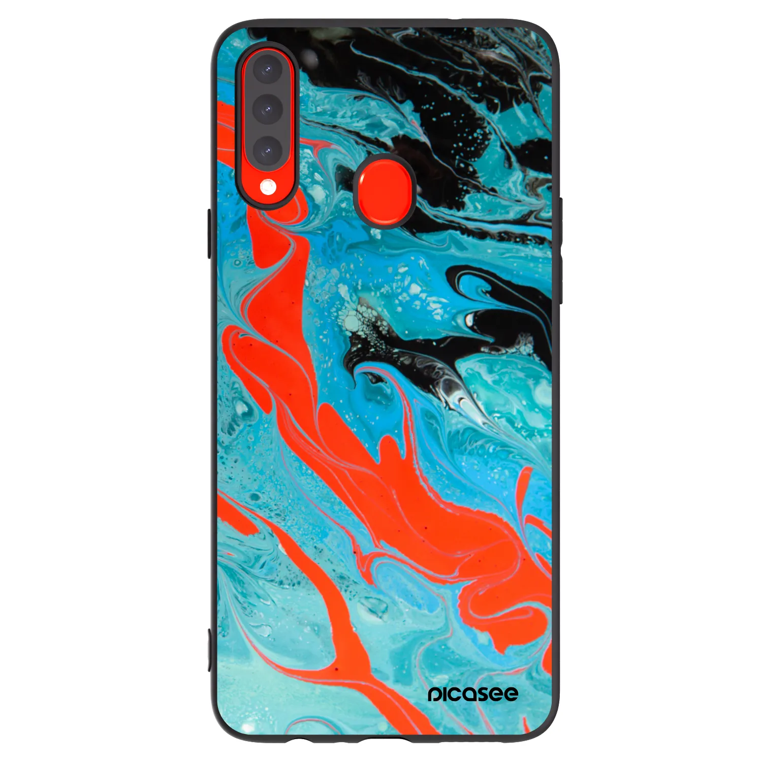 Picasee husă neagră din silicon pentru Samsung Galaxy A20s - Blue Magma