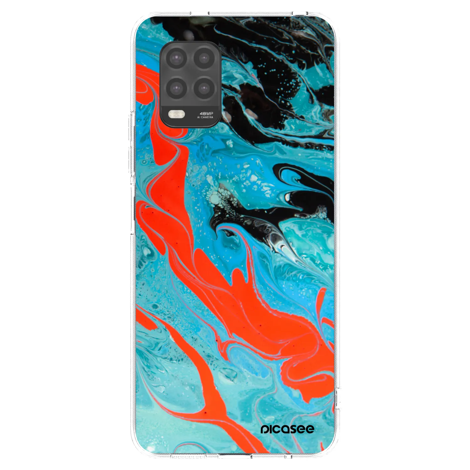 Picasee husă transparentă din silicon pentru Xiaomi Mi 10 Lite - Blue Magma