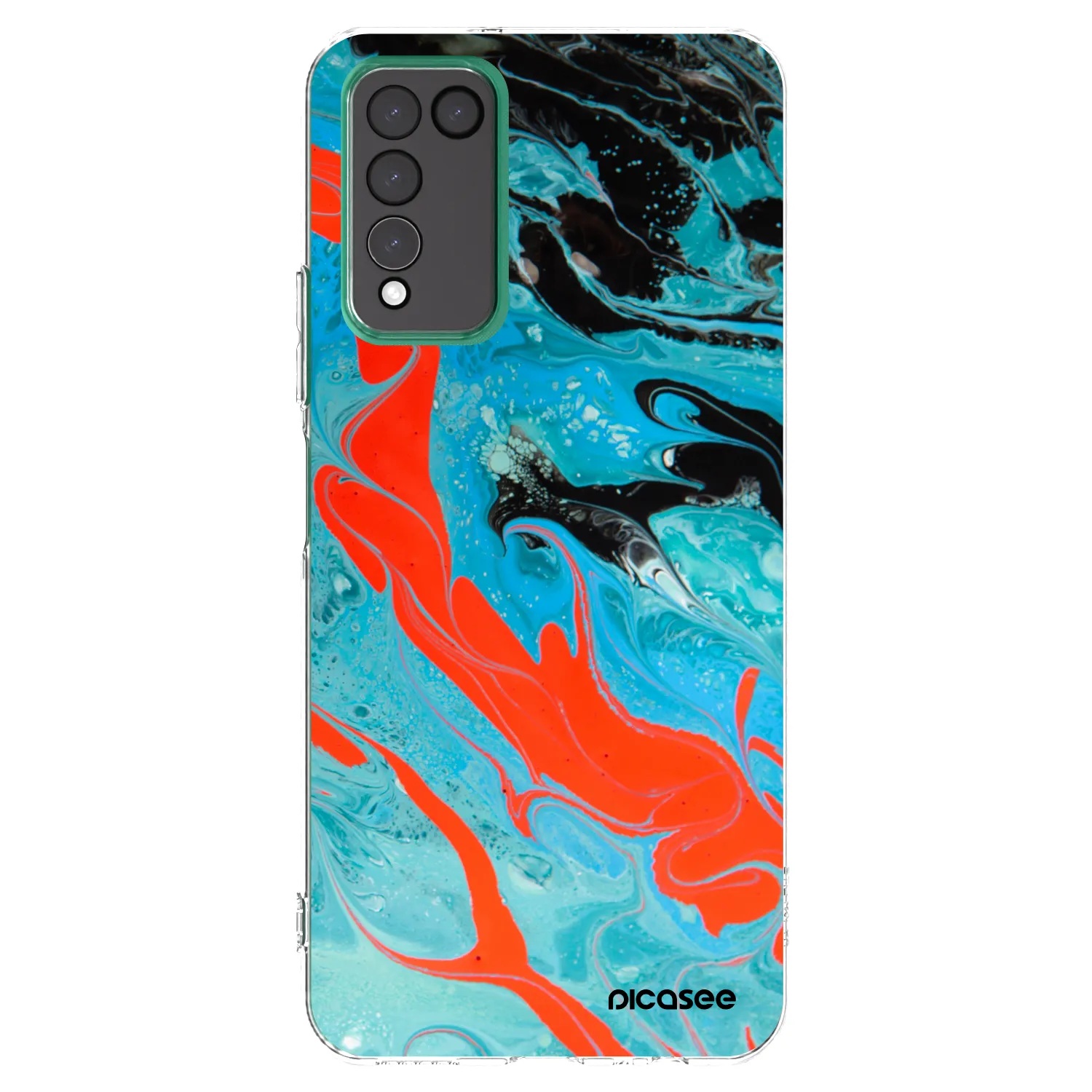 Picasee husă transparentă din silicon pentru Honor 10X Lite - Blue Magma