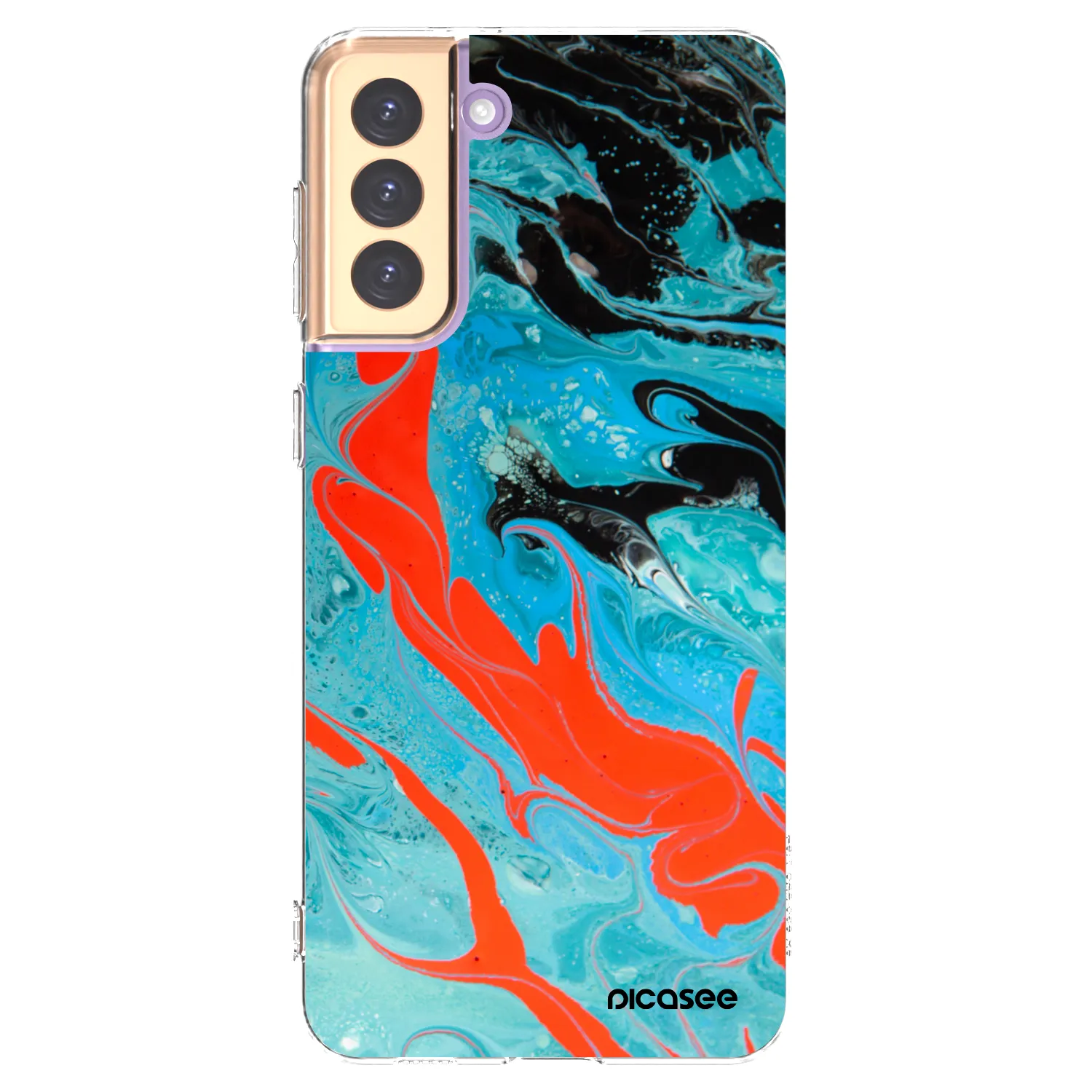 Picasee husă transparentă din silicon pentru Samsung Galaxy S21+ 5G G996F - Blue Magma