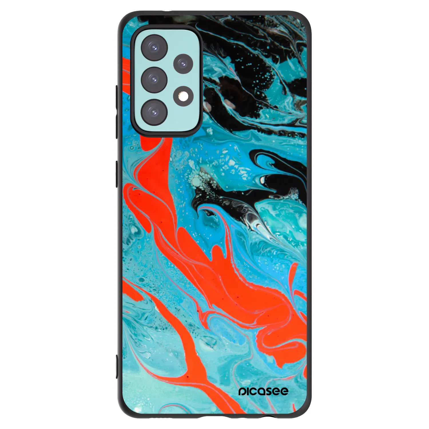 Picasee husă neagră din silicon pentru Samsung Galaxy A72 A725F - Blue Magma