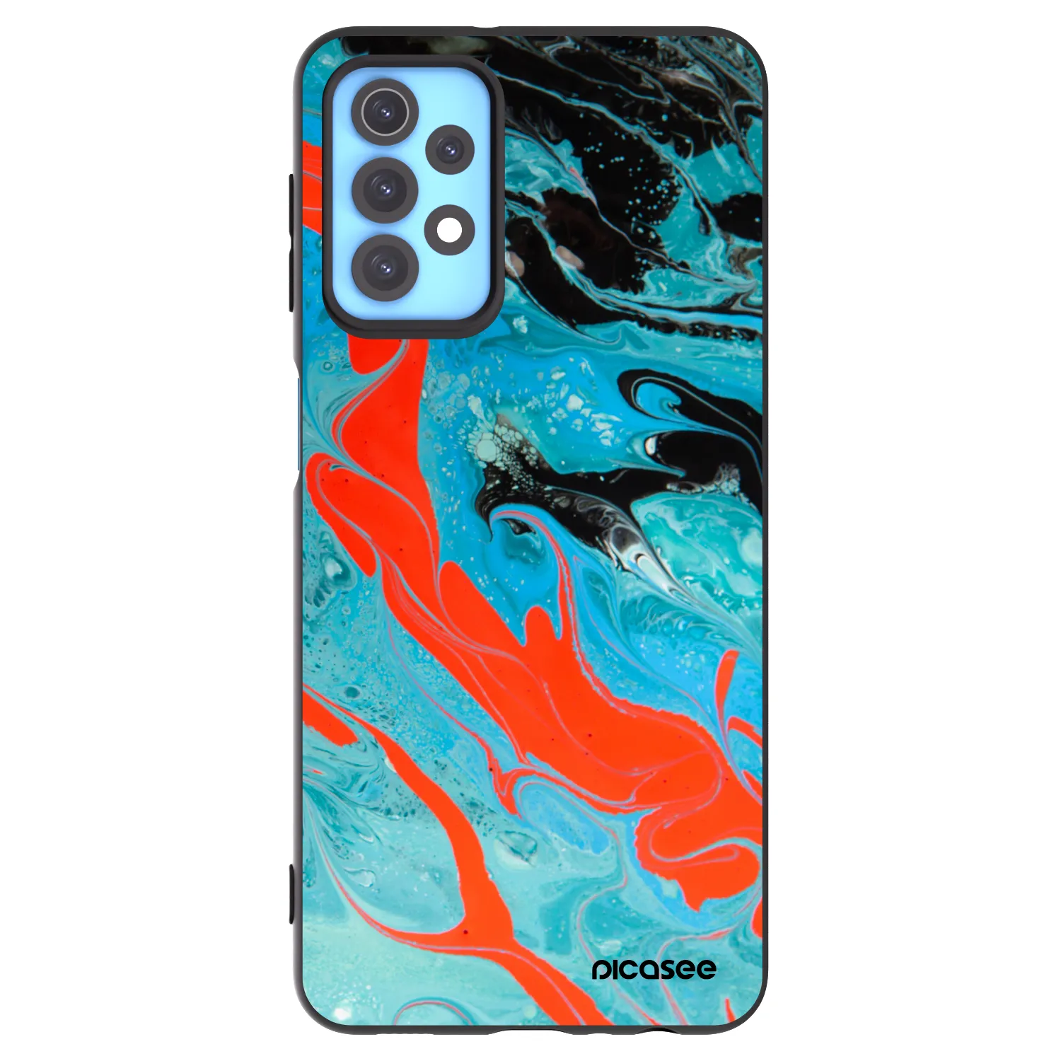 Picasee husă neagră din silicon pentru Samsung Galaxy A32 4G SM-A325F - Blue Magma