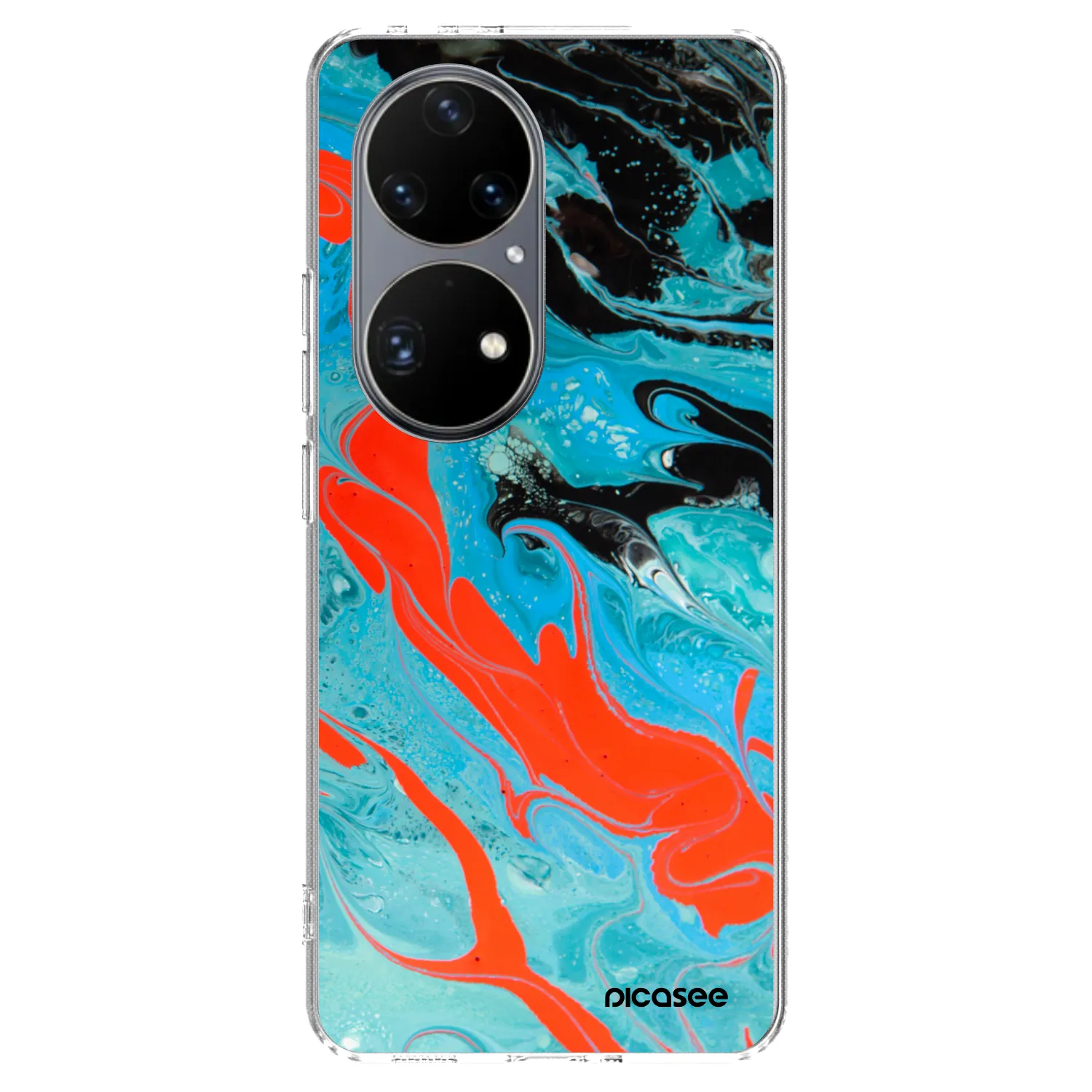 Picasee husă transparentă din silicon pentru Huawei P50 - Blue Magma