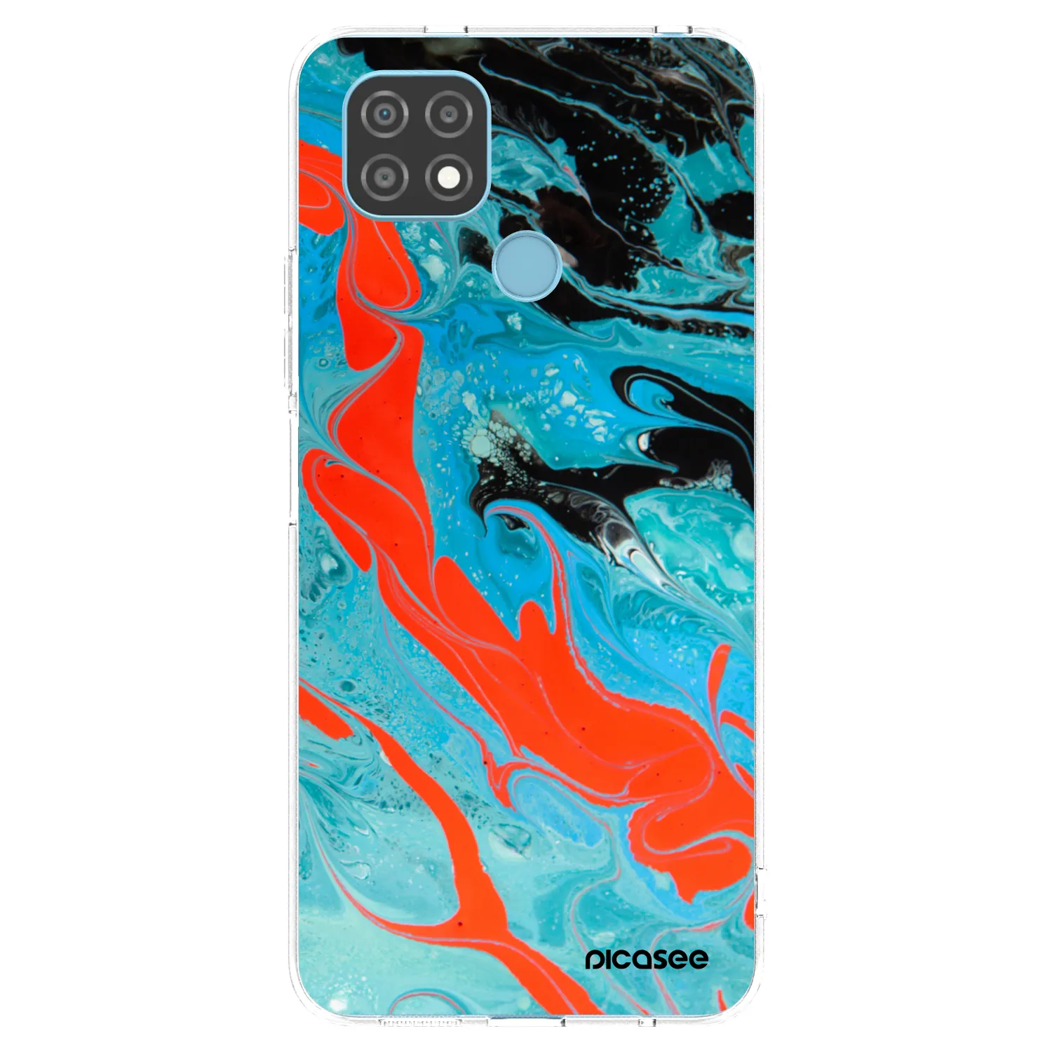 Picasee husă transparentă din silicon pentru Realme C21 - Blue Magma