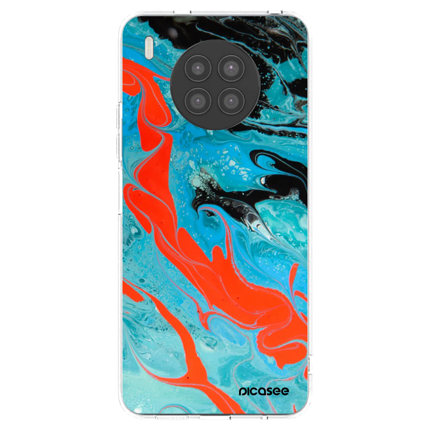 Picasee husă transparentă din silicon pentru Huawei Nova 8i - Blue Magma