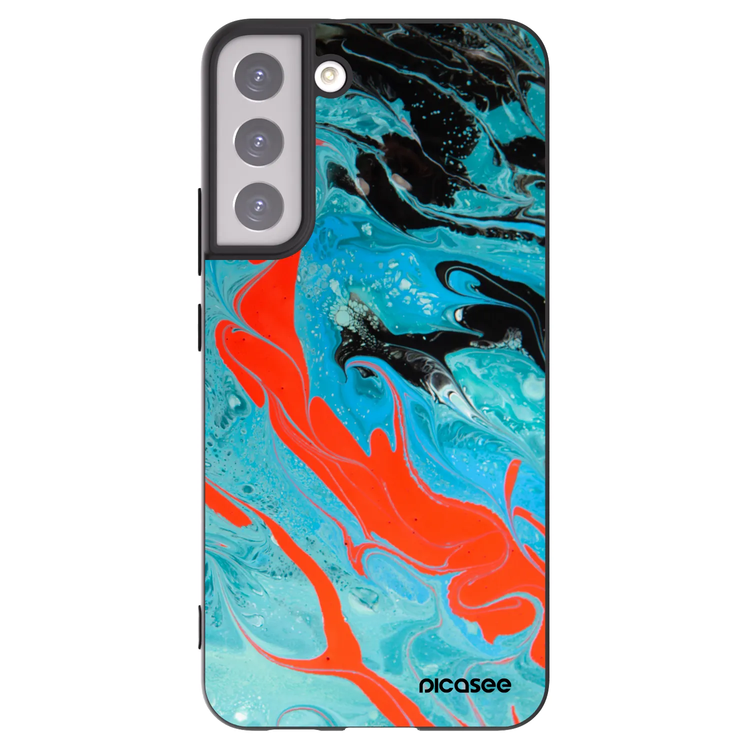 Picasee husă neagră din silicon pentru Samsung Galaxy S22+ 5G - Blue Magma