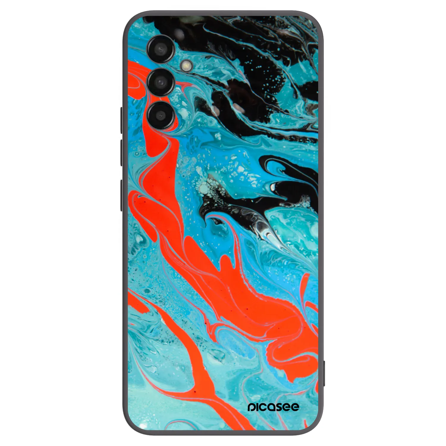 Picasee husă neagră din silicon pentru Samsung Galaxy M13 M135F - Blue Magma