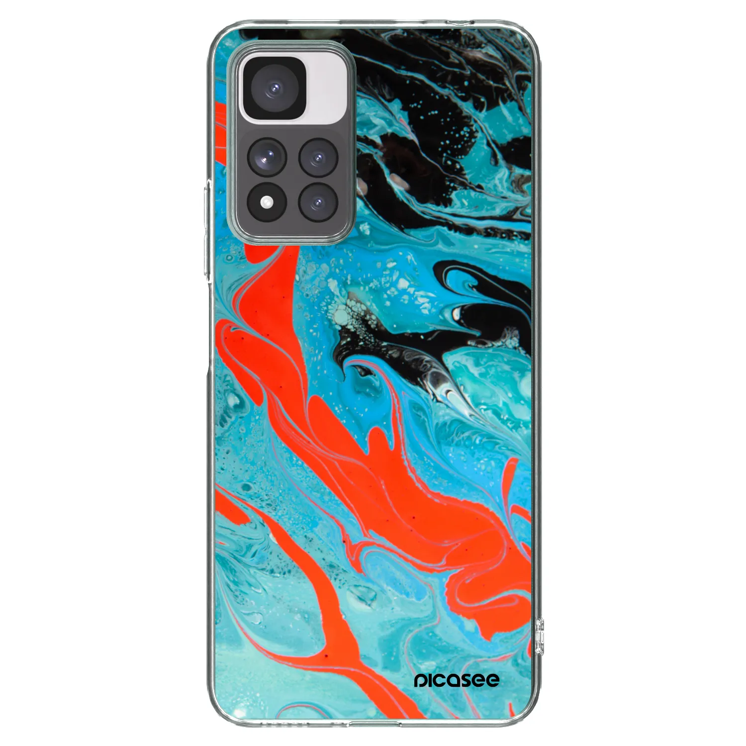 Picasee husă transparentă din silicon pentru Xiaomi Redmi Note 11 Pro+ 5G - Blue Magma