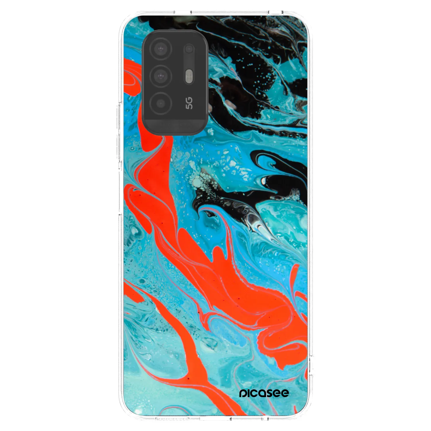 Picasee husă transparentă din silicon pentru OPPO A94 5G - Blue Magma