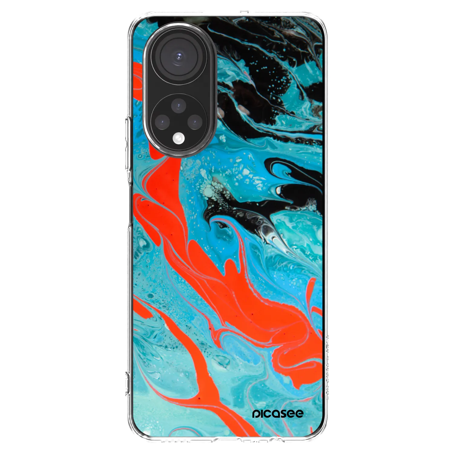 Picasee husă transparentă din silicon pentru Honor X7 - Blue Magma