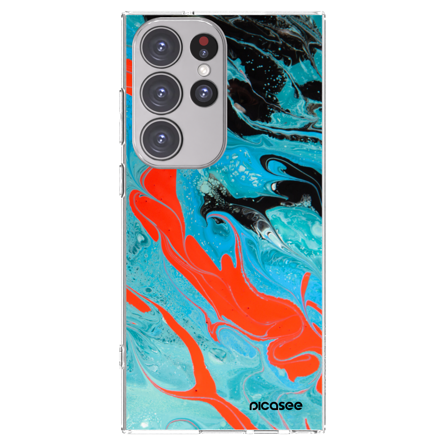 Picasee husă transparentă din silicon pentru Samsung Galaxy S23 Ultra 5G - Blue Magma