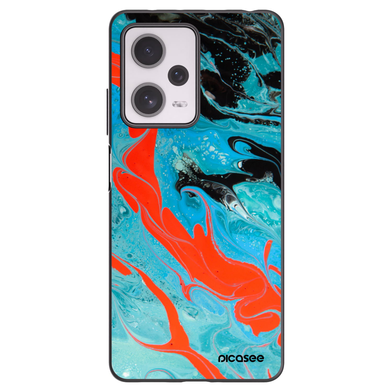 Picasee husă neagră din silicon pentru Xiaomi Redmi Note 12 Pro+ 5G - Blue Magma