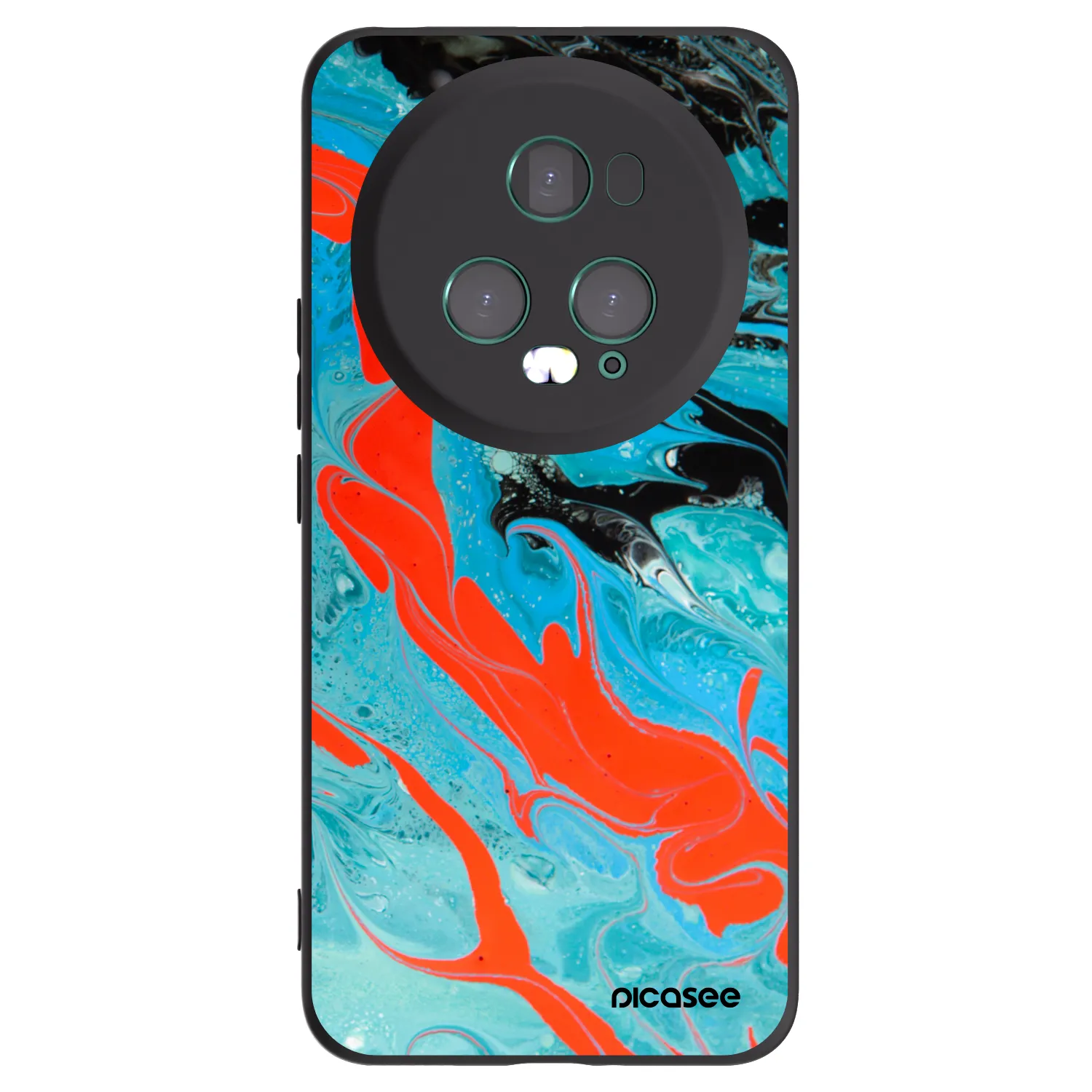 Picasee husă neagră din silicon pentru Honor Magic5 Pro - Blue Magma