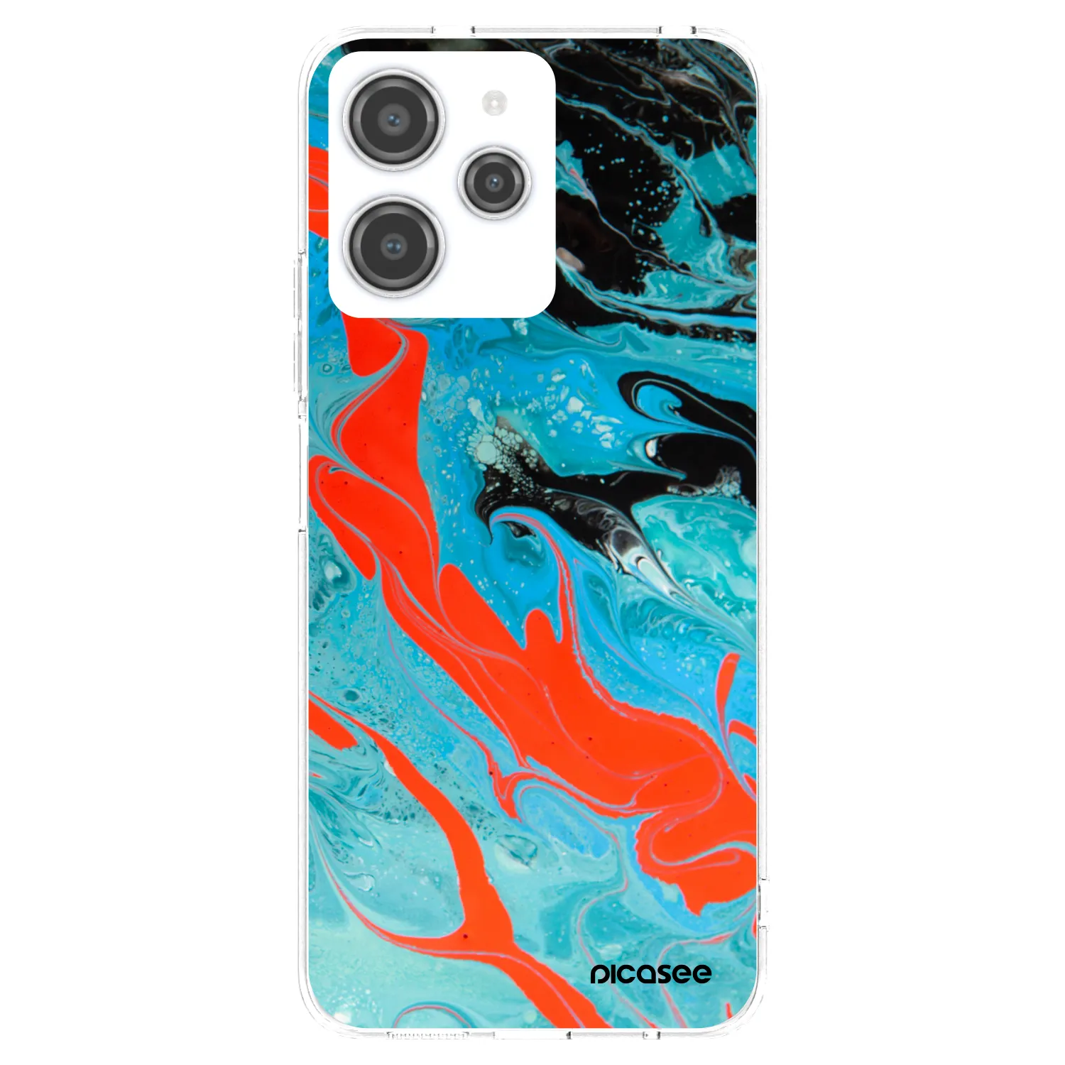 Picasee husă transparentă din silicon pentru Xiaomi Redmi 12 4G - Blue Magma