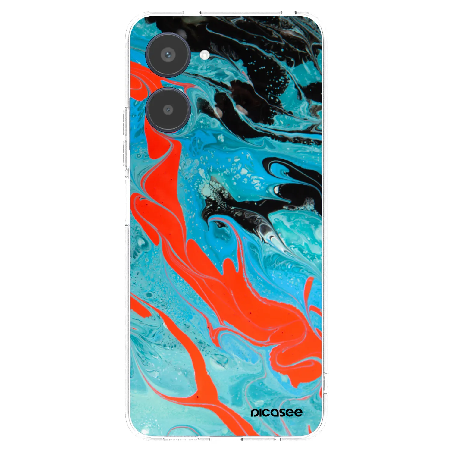 Picasee husă transparentă din silicon pentru Realme 10 4G - Blue Magma