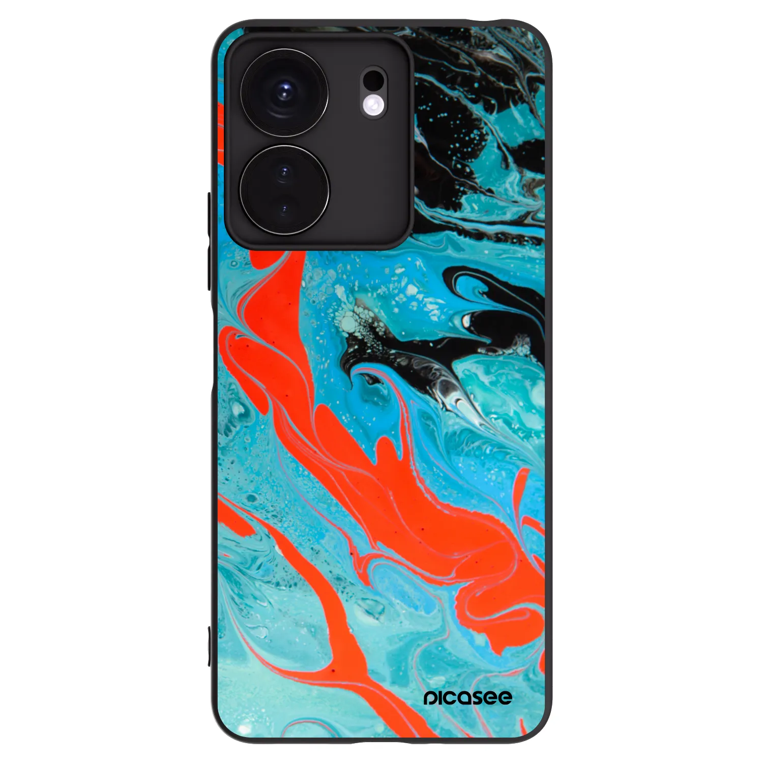 Picasee husă neagră din silicon pentru Xiaomi Redmi 13C 4G - Blue Magma