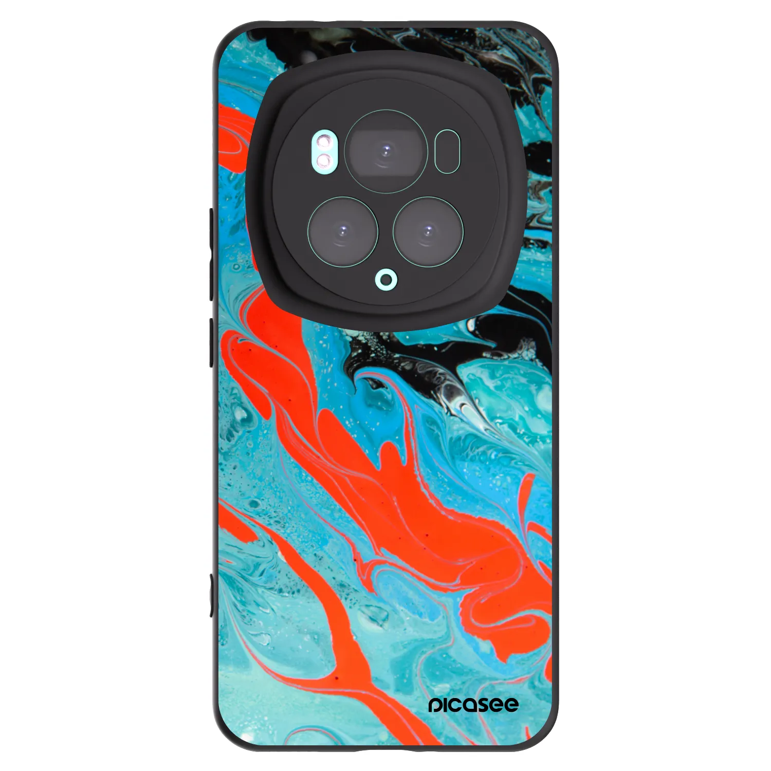 Picasee husă neagră din silicon pentru Honor Magic6 Pro - Blue Magma