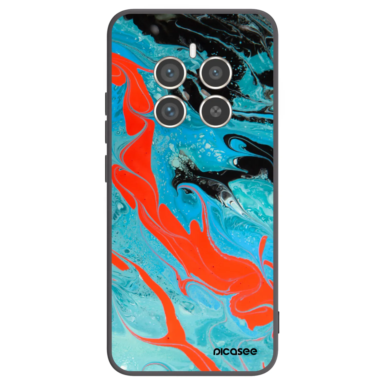 Picasee husă neagră din silicon pentru Realme 12 Pro 5G - Blue Magma