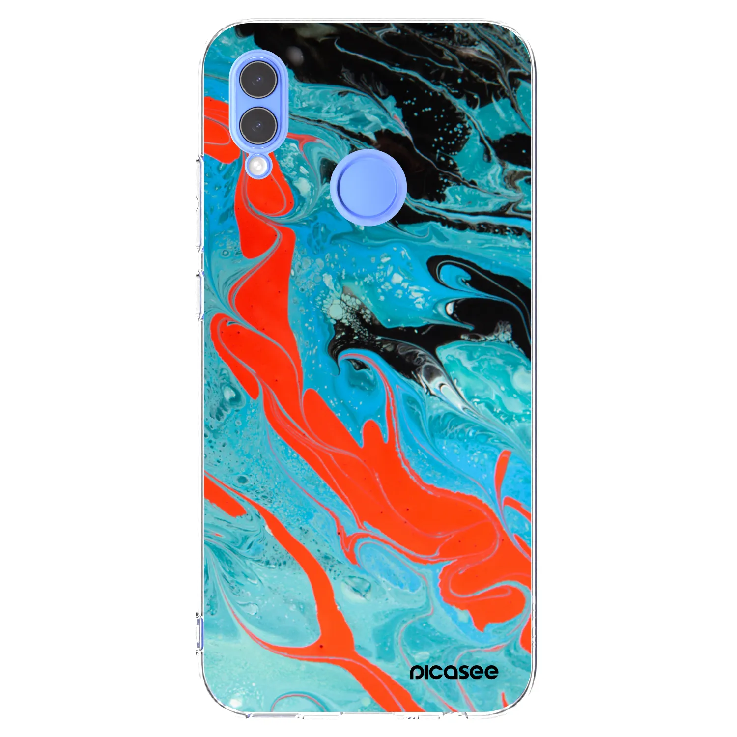 Picasee husă transparentă din silicon pentru Honor 10 Lite - Blue Magma