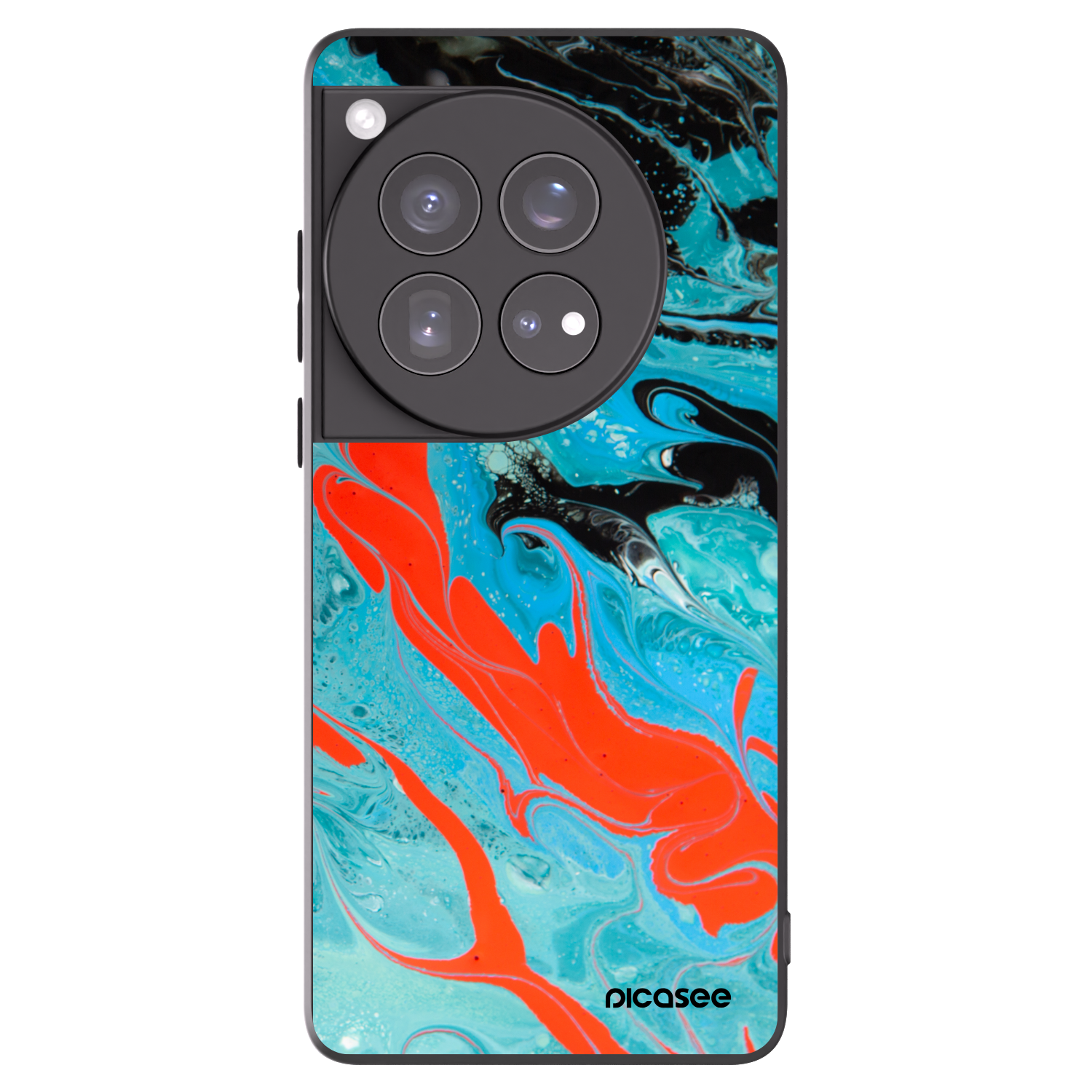 Picasee husă neagră din silicon pentru OnePlus 12 5G - Blue Magma