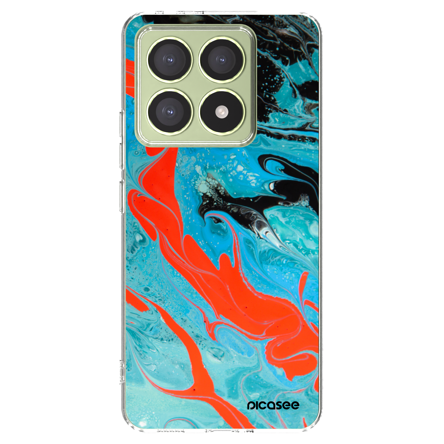 Picasee husă transparentă din silicon pentru Xiaomi 14T - Blue Magma