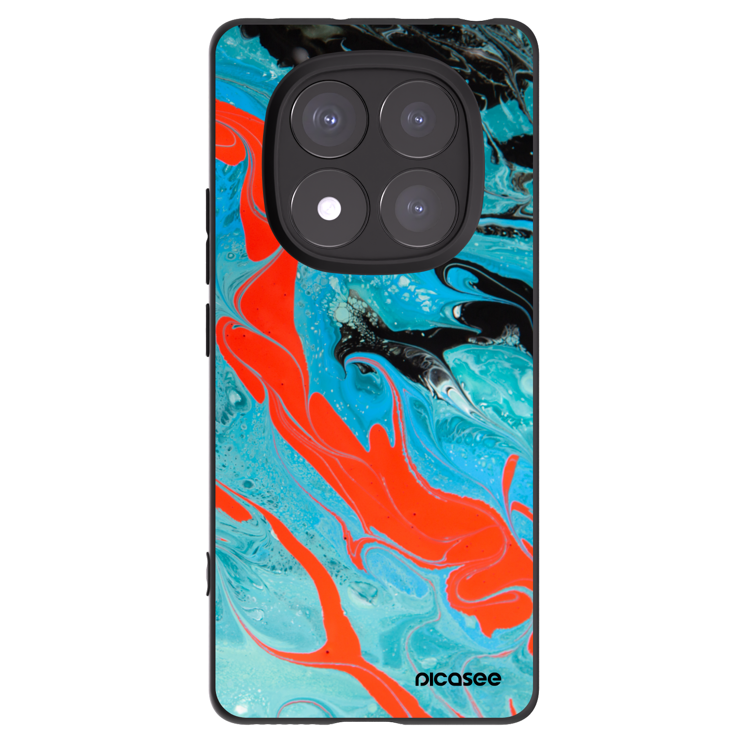 Picasee husă neagră din silicon pentru Xiaomi Redmi Note 14 Pro+ 5G - Blue Magma