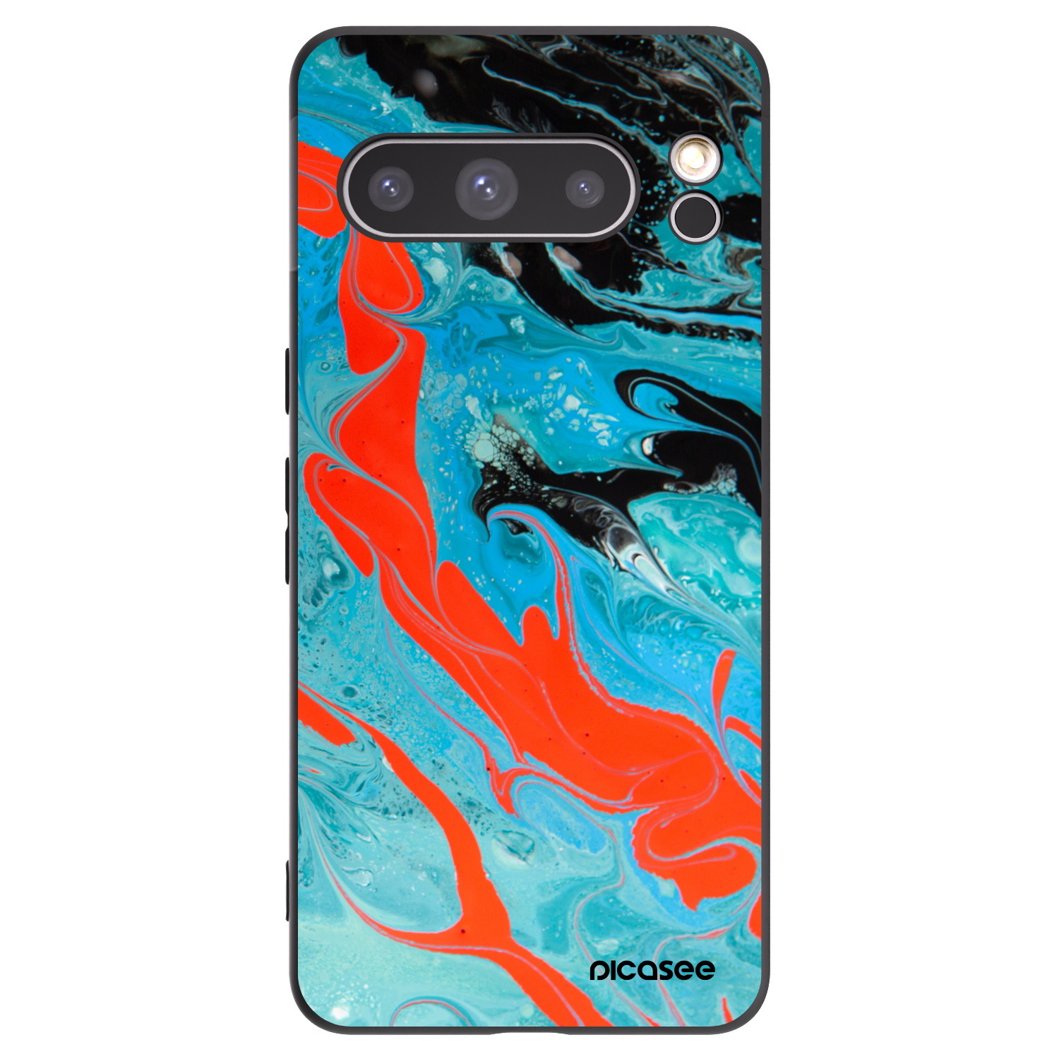 Picasee husă neagră din silicon pentru Google Pixel 8 Pro - Blue Magma