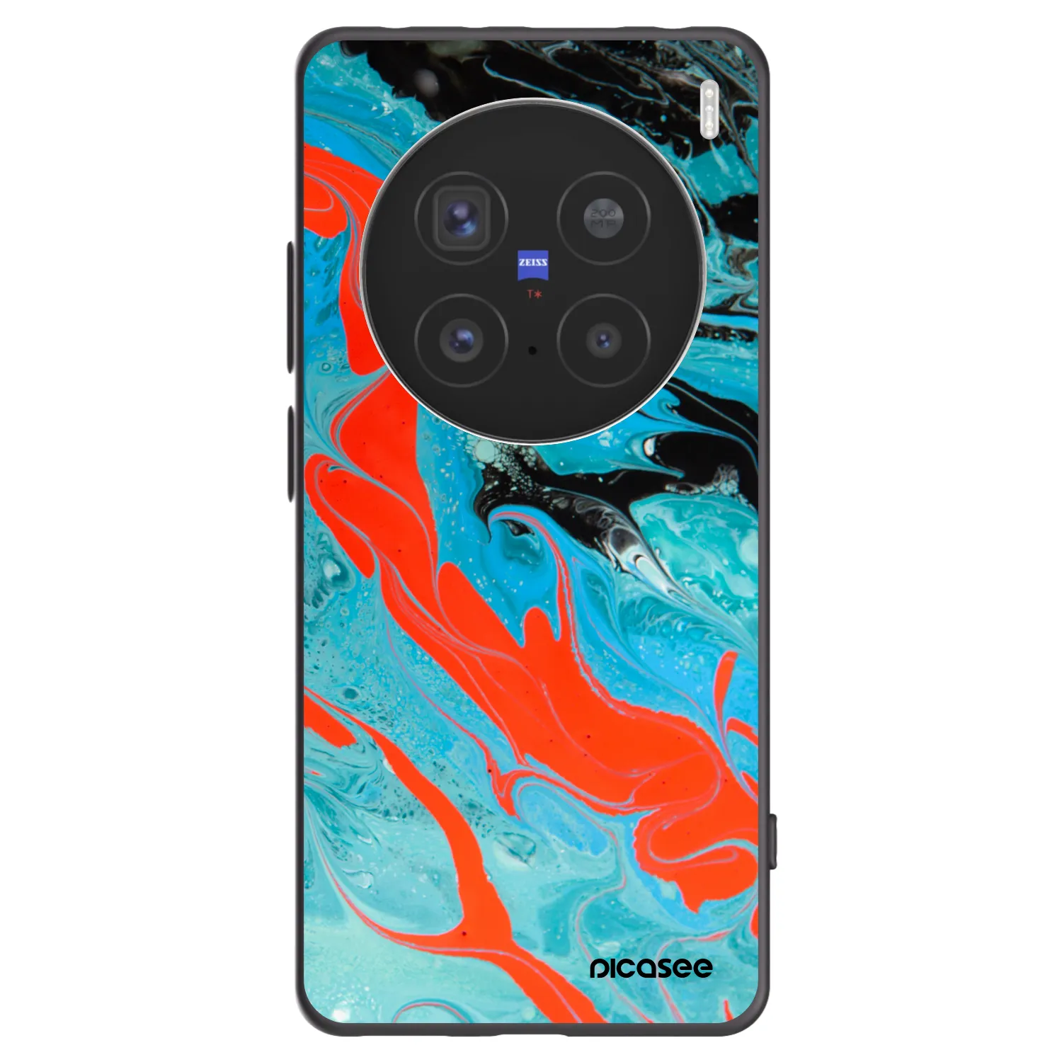 Picasee husă neagră din silicon pentru Vivo X200 Pro - Blue Magma