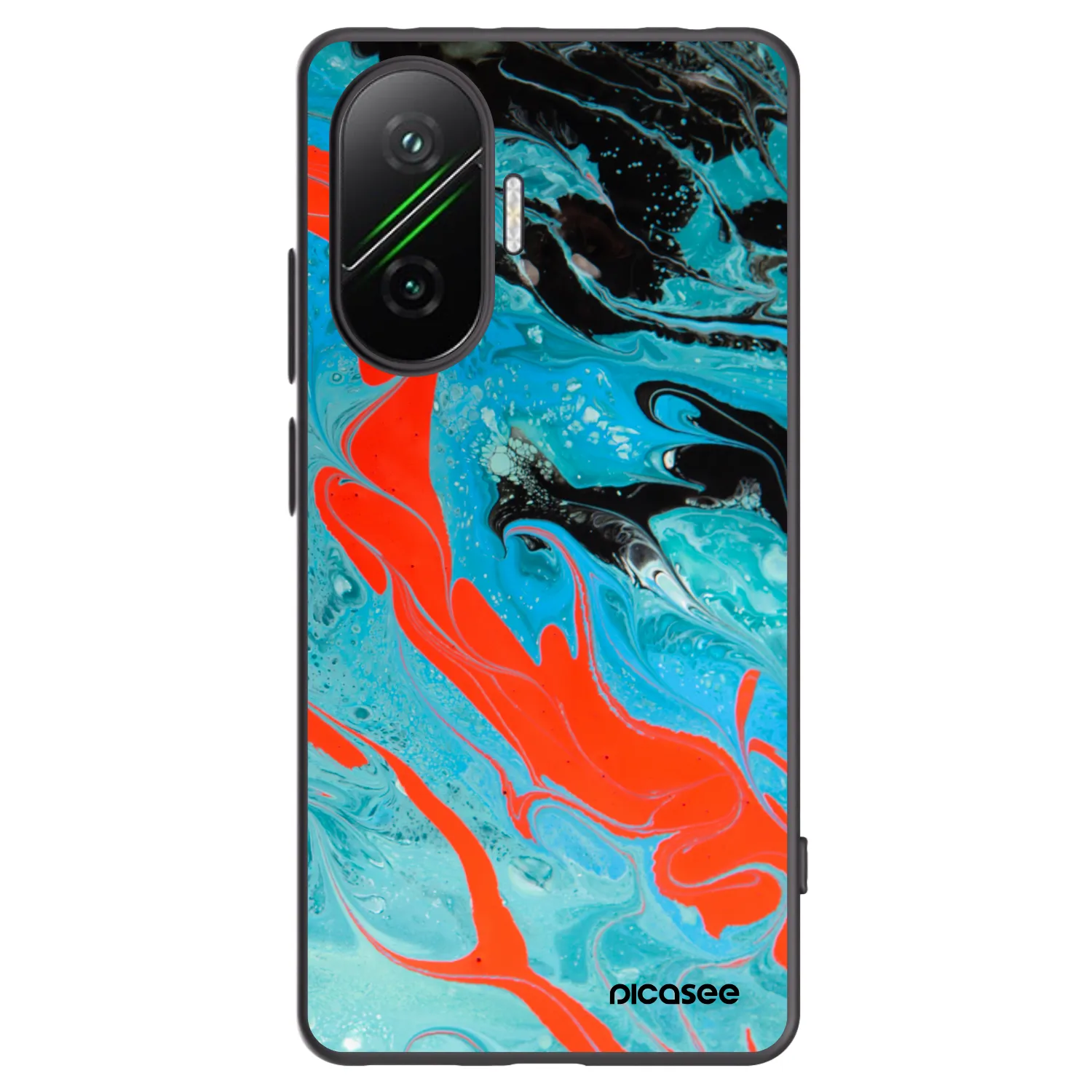 Picasee husă neagră din silicon pentru Xiaomi Poco F7 Pro 5G - Blue Magma
