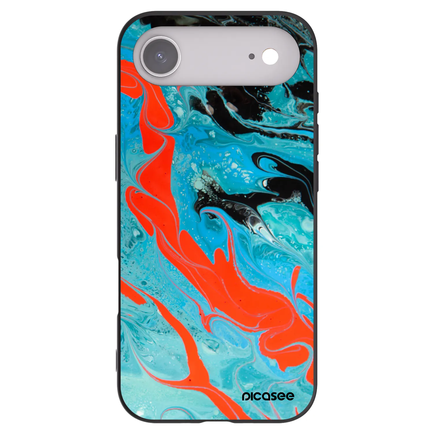 Picasee husă neagră din silicon pentru Apple iPhone Air - Blue Magma