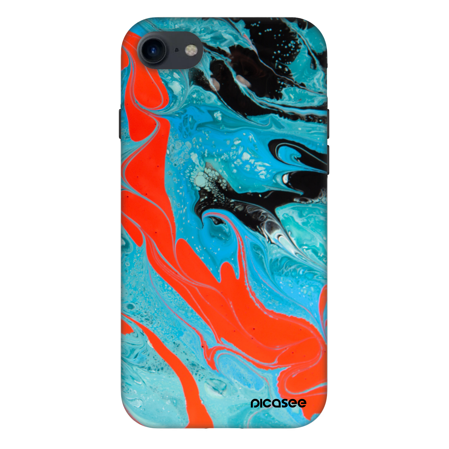 Picasee Fashion Case pentru Apple iPhone SE 2022 - Blue Magma