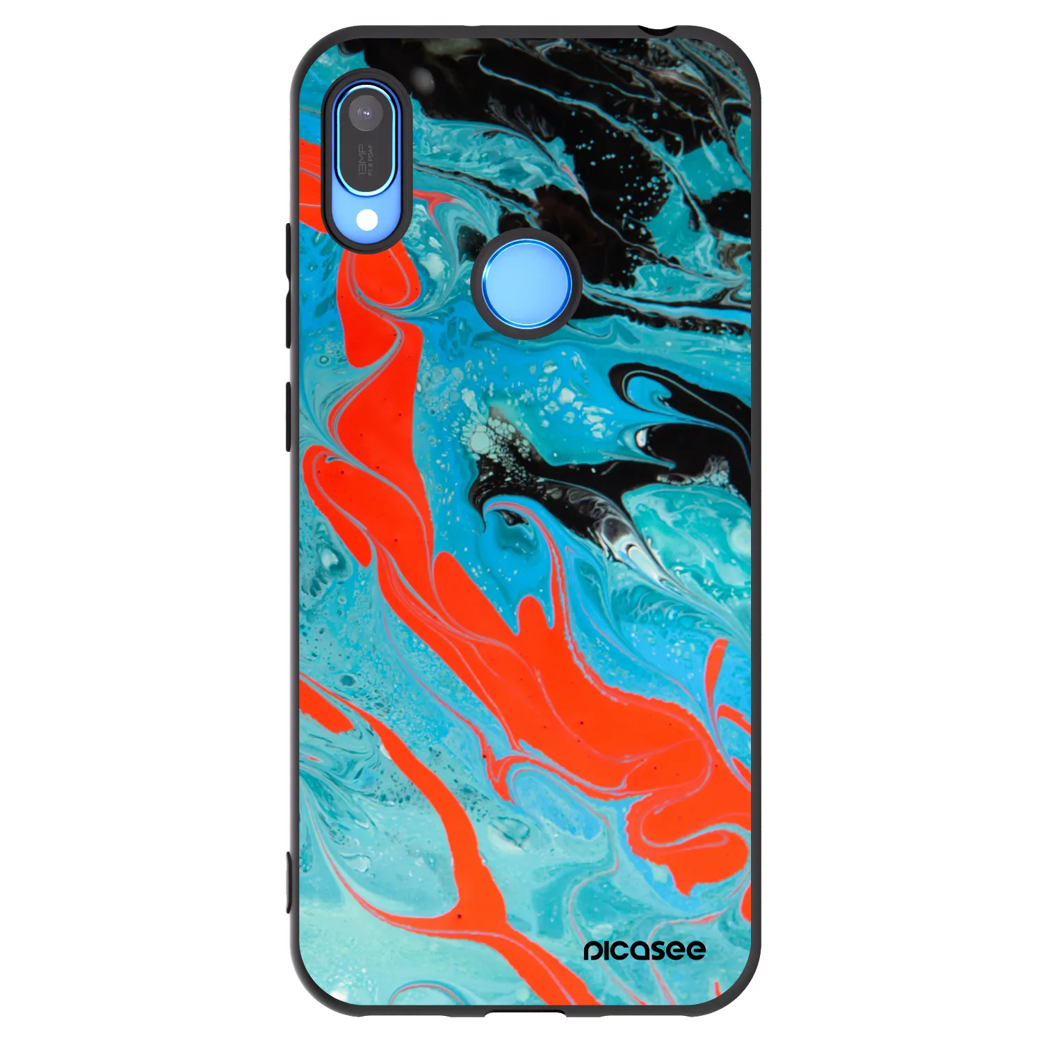 Picasee husă neagră din silicon pentru Huawei Y6 2019 - Blue Magma
