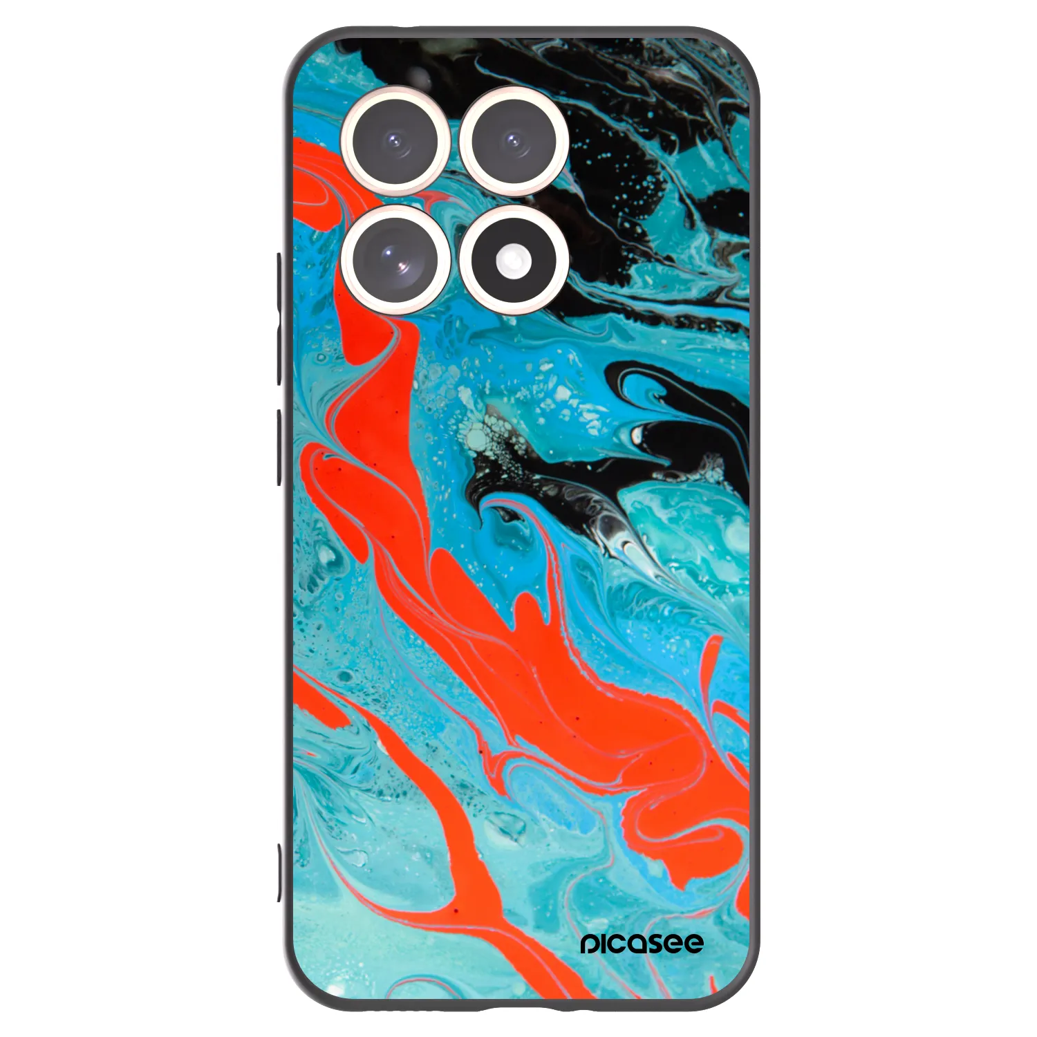 Picasee husă neagră din silicon pentru Xiaomi 15T - Blue Magma