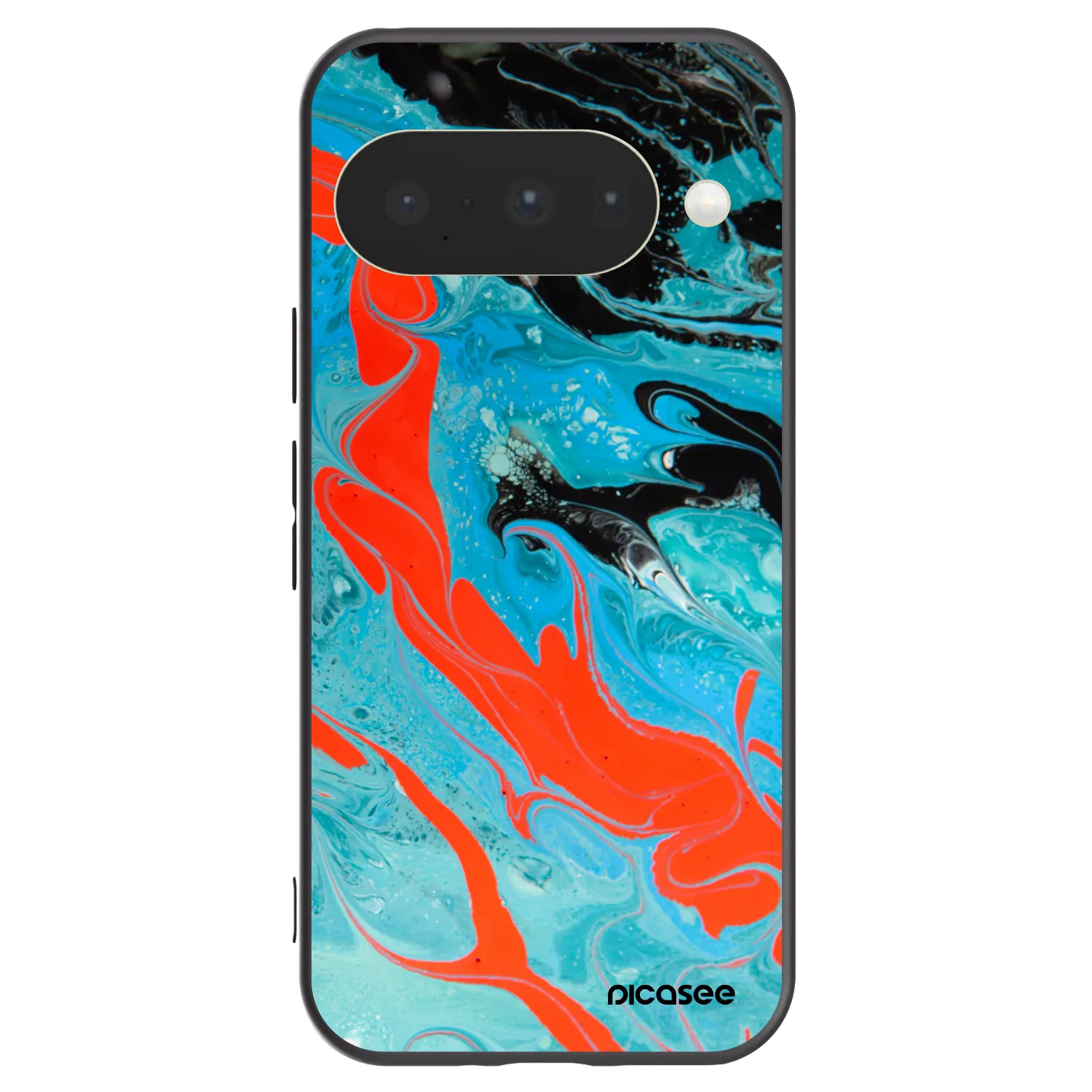 Picasee husă neagră din silicon pentru Google Pixel 10 - Blue Magma
