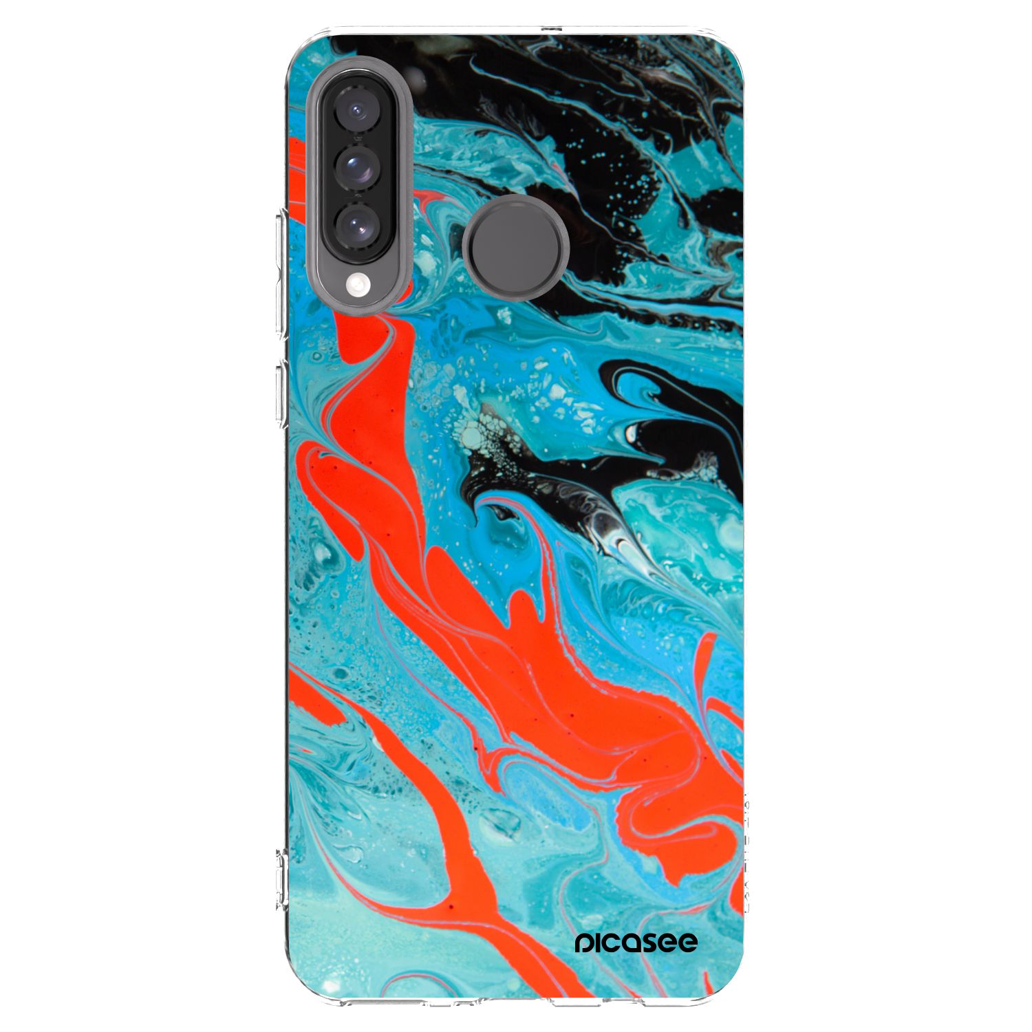 Picasee husă transparentă din silicon pentru Huawei P30 Lite - Blue Magma