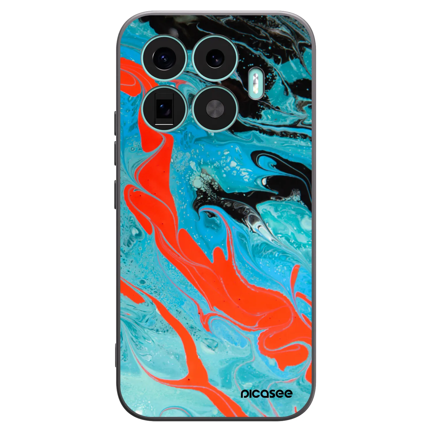 Picasee husă neagră din silicon pentru Xiaomi 17T - Blue Magma