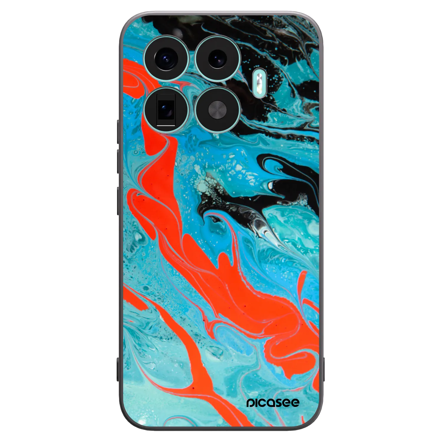 Picasee husă neagră din silicon pentru Xiaomi 17T Pro - Blue Magma