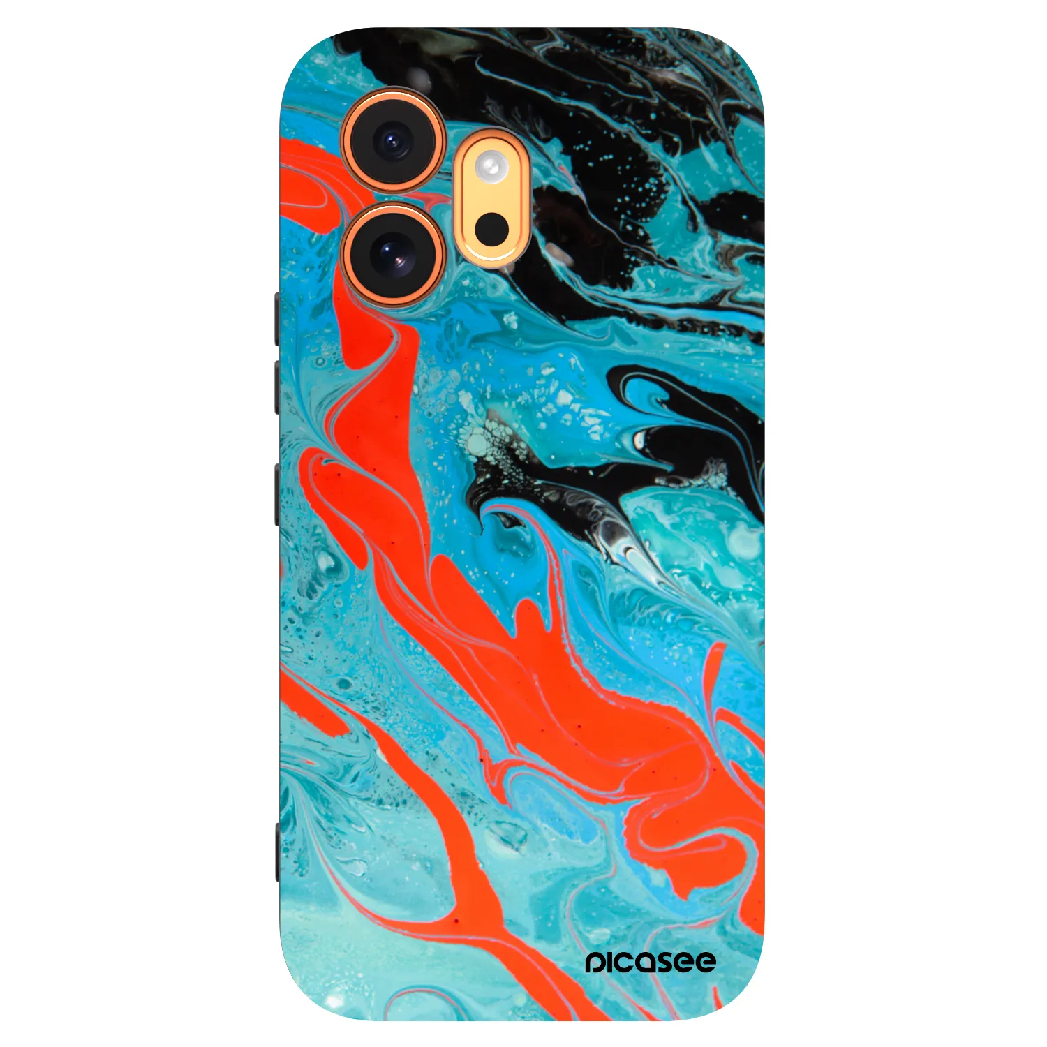Picasee husă neagră din silicon pentru Honor 600 - Blue Magma