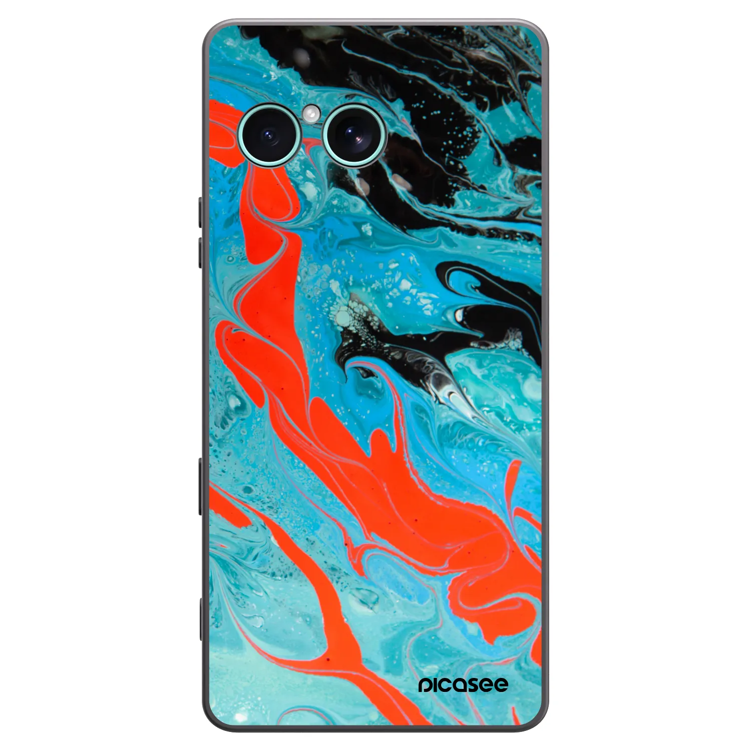 Picasee husă neagră din silicon pentru Sony Xperia 10 VII - Blue Magma