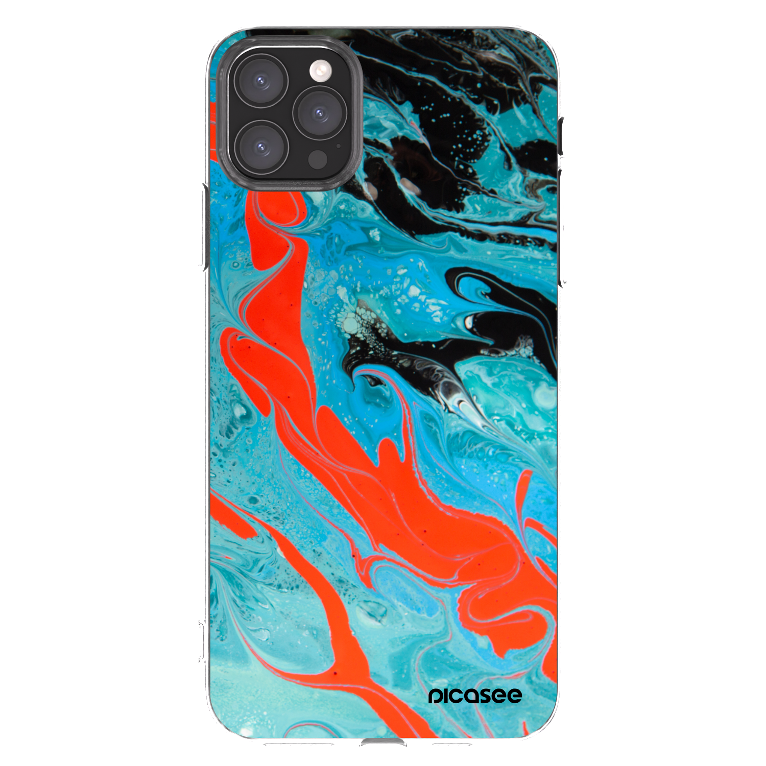 Picasee husă transparentă din silicon pentru Apple iPhone 11 Pro Max - Blue Magma