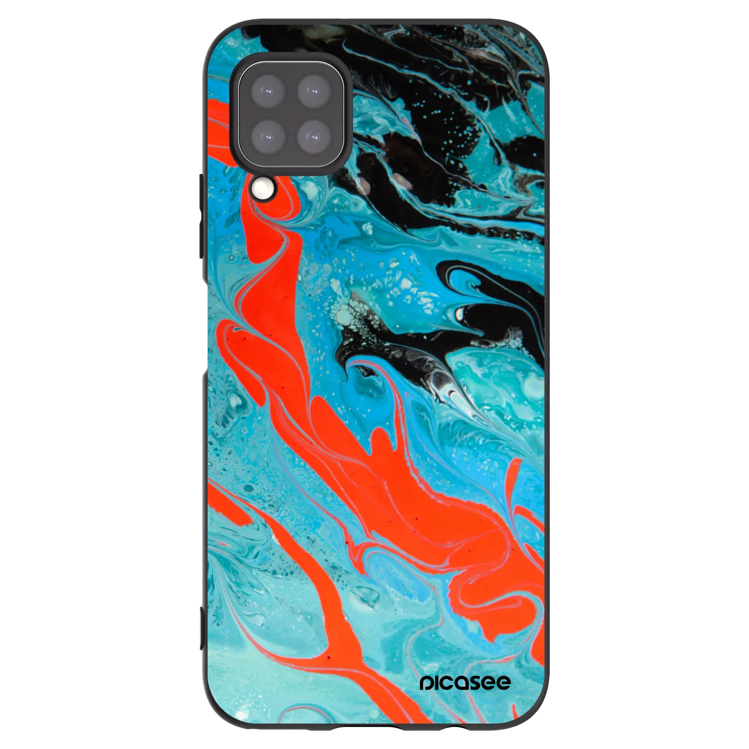 Picasee husă neagră din silicon pentru Huawei P40 Lite - Blue Magma